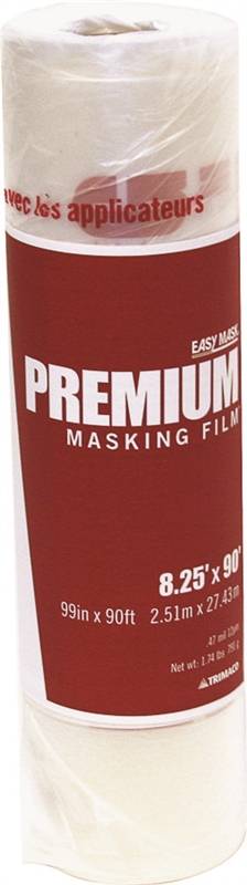 TRIMACO Trimaco 49990 Masking Film, 1/2 mil Thick, 90 ft L, 99 in W