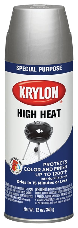 KRYLON Krylon K01407777 Metallic Spray Paint, 12 oz Can, 20 sq-ft Coverage Area, Solvent Base, Metallic, Aluminum AUTOMOTIVE KRYLON
