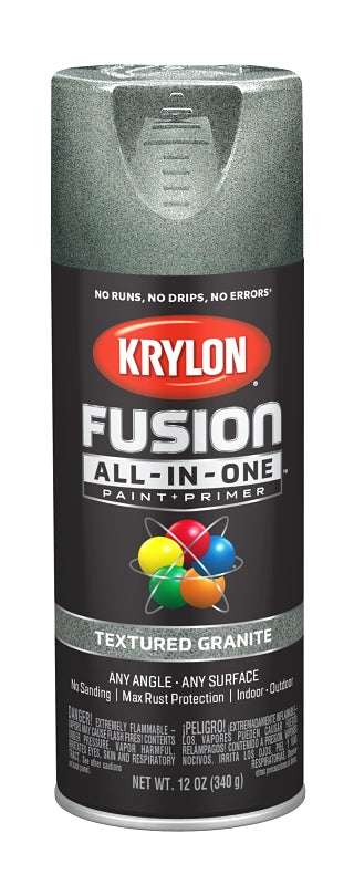 KRYLON Krylon K02780007 Spray Paint, Textured, Granite, 12 oz, Can PAINT KRYLON