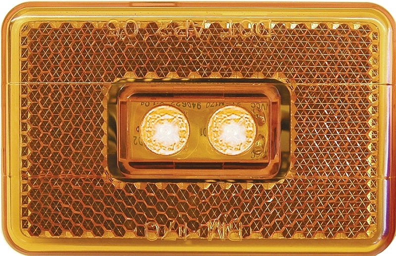 PETERSON MFG PM V170A Marker Light, 9 to 16 V, LED Lamp, Amber Lens, Stud Mounting AUTOMOTIVE PETERSON MFG