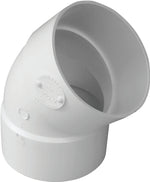 IPEX USA LLC-CANPLAS IPEX 414183BC Sewer Pipe Elbow, 3 in, Hub, 45 deg Angle, PVC, White PLUMBING, HEATING & VENTILATION IPEX USA LLC-CANPLAS