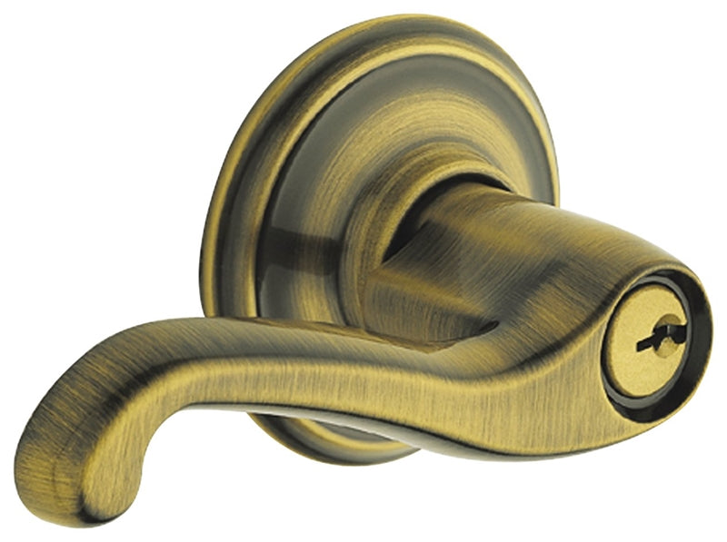 SCHLAGE LOCK Schlage F Series F51A FLA 609 Entry Lever, Mechanical Lock, Antique Brass, Metal, Residential, 2 Grade HARDWARE & FARM SUPPLIES SCHLAGE LOCK