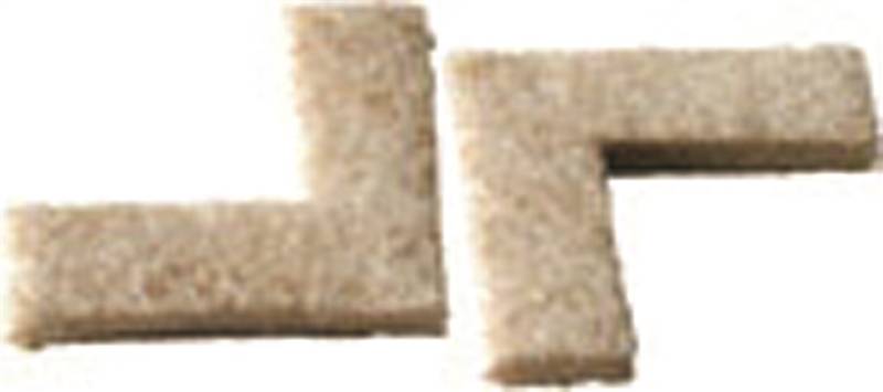 SHEPHERD Shepherd Hardware Felt ClothGard Series 9816 Protective Pad, Felt Cloth, Beige, 1-1/2 in L, 4-5/8 in W, 5-1/2 in Thick