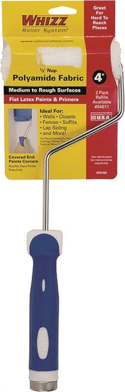 WHIZZ Whizz 54164 Mini Roller, 1/2 in Nap, Polyamide Cover, Soft Touch Handle, 4 in L Roller