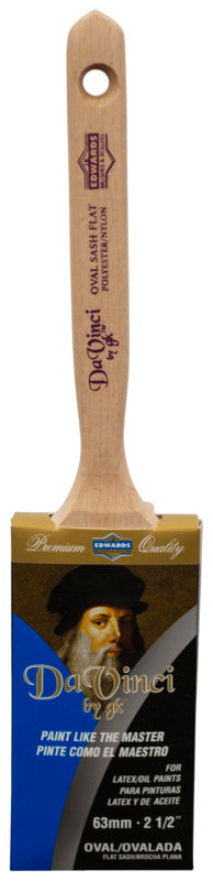 LINZER Linzer 1155224-0250 Paint Brush, Flat Sash Brush, 2-1/2 in L Bristle