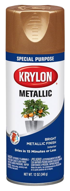 KRYLON Krylon K01709A77 Spray Metallic Spray Paint, Metallic, Copper, 12 oz