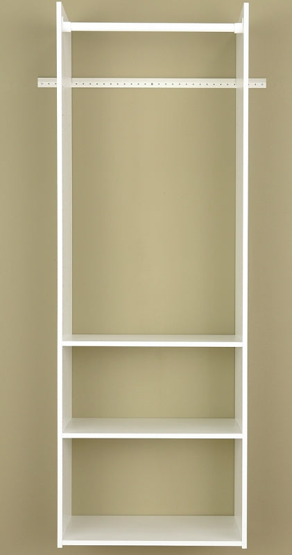 STOW Easy Track RV1472 Series Tower Closet, White, 5/8 in W, 72 in H, 3-Shelf HARDWARE & FARM SUPPLIES STOW