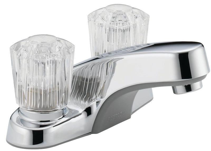 PEERLESS FAUCET Peerless P240LF Series Bathroom Faucet, Standard Spout, Chrome Plated, 1 in Plate Size, 4 in, 1.2 gpm, 2-Faucet Handle PLUMBING, HEATING & VENTILATION PEERLESS FAUCET
