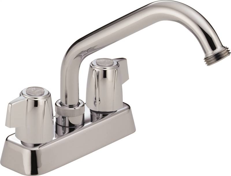PEERLESS FAUCET Peerless P299232 Laundry Faucet, 4 gpm, 2-Handle, Chrome-Plated, Deck, Knob Handle PLUMBING, HEATING & VENTILATION PEERLESS FAUCET