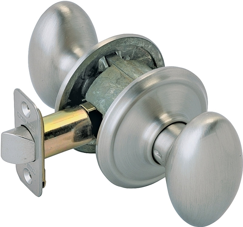 SCHLAGE LOCK Schlage Siena Series F10V SIE619 Passage Knob, Metal, Satin Nickel, 2-3/8, 2-3/4 in Backset, 1.63 x 2.25 in Strike HARDWARE & FARM SUPPLIES SCHLAGE LOCK