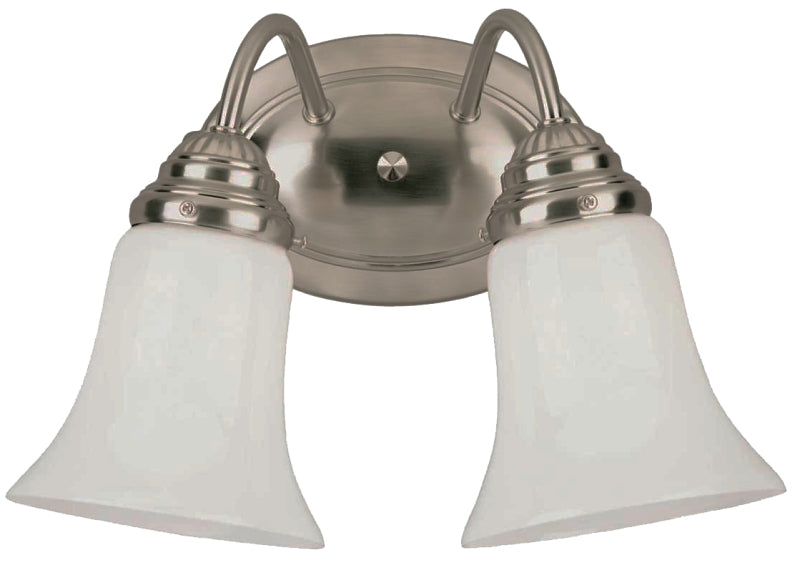 WESTINGHOUSE Westinghouse 6461700 Wall Light Fixture, 120 V, 2-Lamp, Incandescent, LED Lamp, Metal Fixture, Brushed Nickel Fixture ELECTRICAL WESTINGHOUSE