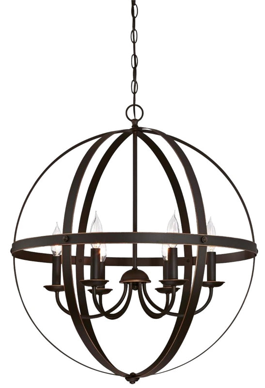 WESTINGHOUSE Westinghouse Stella Mira Series 6328200 Chandelier, 120 V, 240 W, 1-Tier, 6-Lamp, LED Lamp, Metal Fixture ELECTRICAL WESTINGHOUSE