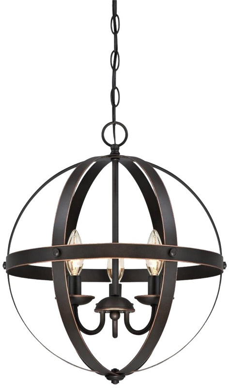 WESTINGHOUSE Westinghouse Stella Mira Series 6341800 Chandelier, 120 V, 120 W, 1-Tier, 3-Lamp, Incandescent, LED Lamp ELECTRICAL WESTINGHOUSE