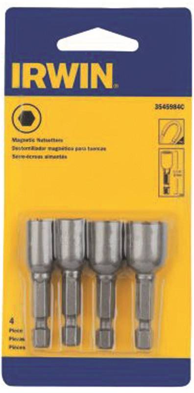 IRWIN Irwin 3545984C Nutsetter Set, 4-Piece, Lobular, Steel TOOLS IRWIN