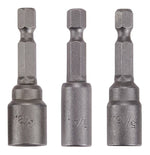 IRWIN Irwin IWAF242-3 Series Nutsetter Set, 1-7/8 in L Dimensions, 3-Piece, Lobular, Steel, 3/PK TOOLS IRWIN