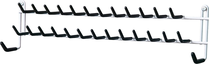 CLOSETMAID ClosetMaid 805100 Tie and Belt Rack, 15 in OAW, Steel, White
