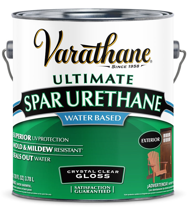 VARATHANE Rust-Oleum 250031 Urethane Paint, Gloss, Liquid, Crystal Clear, 1 gal, Can PAINT VARATHANE