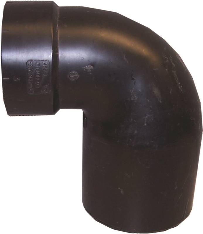 IPEX USA LLC-CANPLAS Canplas 103103ABC Reducing Closet Bend, 4 x 3 in, Spigot x Hub, ABS, Black LAWN & GARDEN IPEX USA LLC-CANPLAS