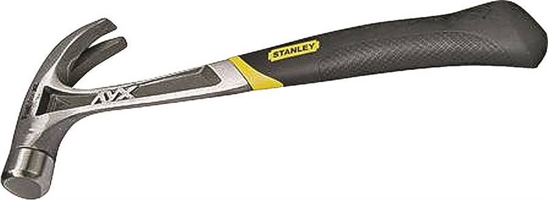 STANLEY TOOLS STANLEY 51-162 Nailing Hammer, 16 oz Head, Curved Claw Head, Steel Head, 13-1/8 in OAL