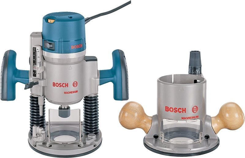 BOSCH Bosch 1617EVSPK Combination Plunge and Fixed Base Router, 12 A, 1/4 to 1/2 in Collet, 8000 to 25,000 rpm Load Speed