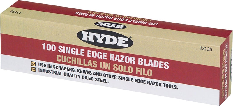 HYDE Hyde 13135 Blade, Razor, 1-Edge Blade, 3/4 in W Blade, Steel Blade