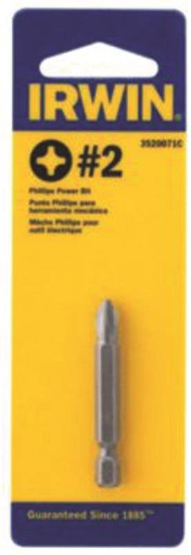 IRWIN Irwin 3520671C Power Bit, #2 Drive, Phillips Drive, 1/4 in Shank, Hex Shank, 6 in L, S2 Steel TOOLS IRWIN