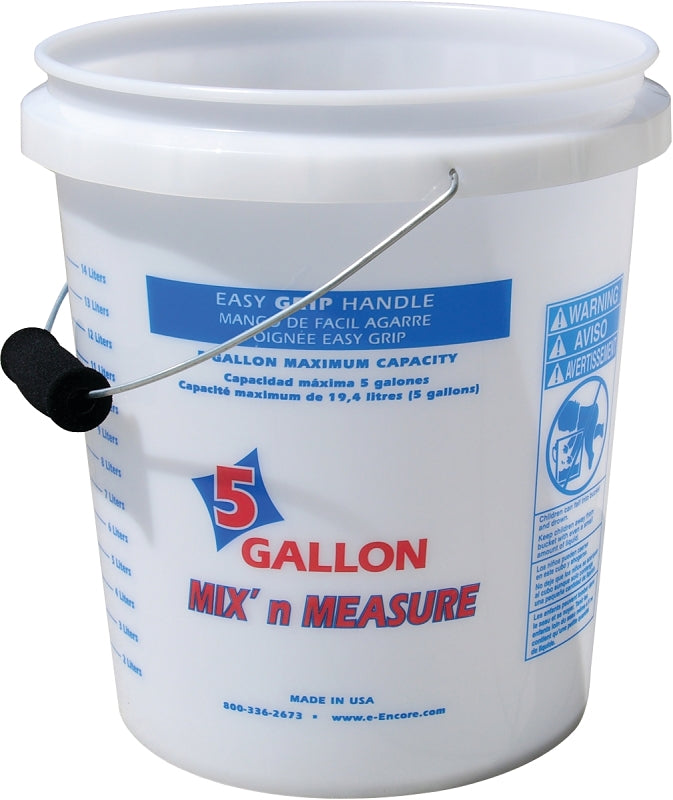 LEAKTITE-IPL PLASTICS Leaktite-IPL Plastics 1123056 Multi-Purpose Pail with Handle, 5 gal Capacity, HDPE, Natural PAINT LEAKTITE-IPL PLASTICS