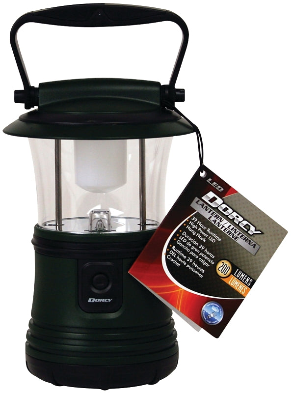 DORCY Dorcy 41-3103 Camping Lantern, D Battery, LED Lamp, 200 Lumens, Green ELECTRICAL DORCY