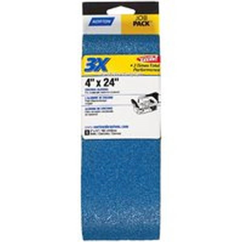 NORTON Norton 49274 Sanding Belt, 4 in W, 24 in L, 120 Grit, Very Fine, Zirconium Alumina Abrasive TOOLS NORTON