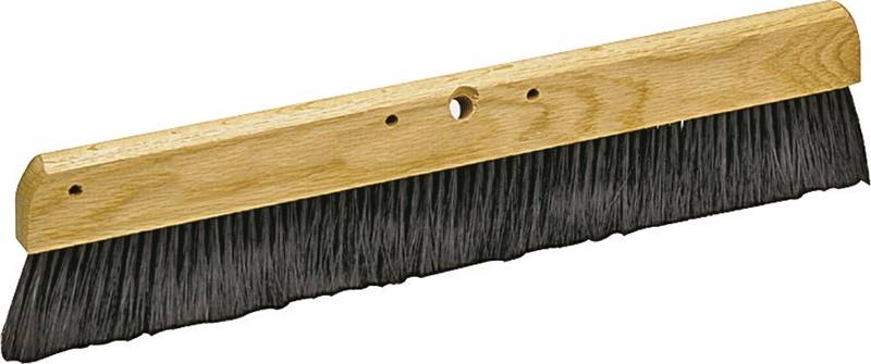 MARSHALLTOWN Marshalltown 848 Concrete Broom, 48 in OAL, Polypropylene Bristle, Black Bristle, Hardwood Handle