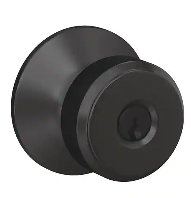 SCHLAGE LOCK Schlage F51ABOW622 Knob Lock, Matte, Black HARDWARE & FARM SUPPLIES SCHLAGE LOCK