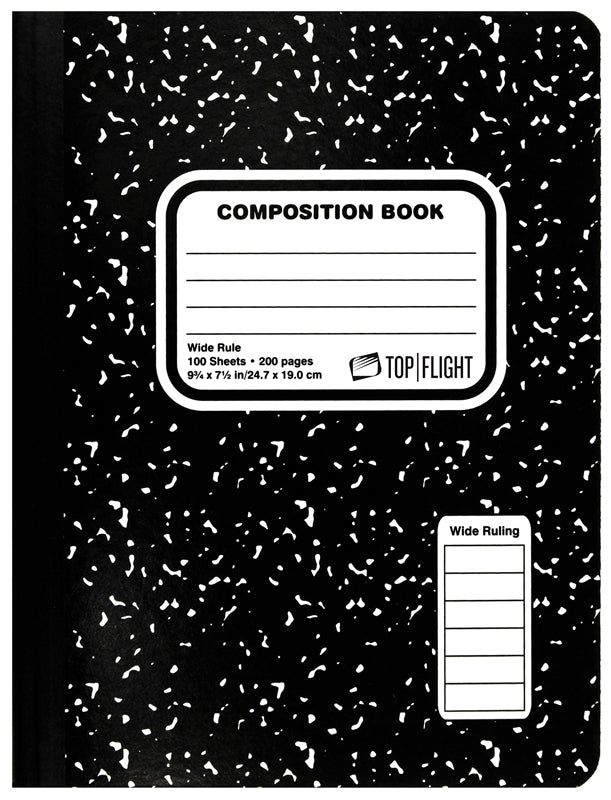 TOP FLIGHT Top Flight MB100 Series 4511923 Marbled Composition Book, 100-Sheet, Sewn Binding HOUSEWARES TOP FLIGHT