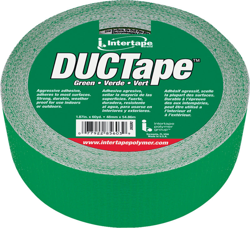 INTERTAPE POLYMER IPG 20C-GR2 Duct Tape, 60 yd L, 1.88 in W, Cloth Backing, Green
