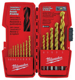 MILWAUKEE Milwaukee 48-89-0011 Drill Bit Set, 14-Piece, Steel, Titanium TOOLS MILWAUKEE