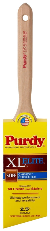 PURDY Purdy 152525 Trim Brush, Natural Hardwood Handle, 2-1/2 in W, Nylon/Polyester Bristle, Fluted Handle PAINT PURDY