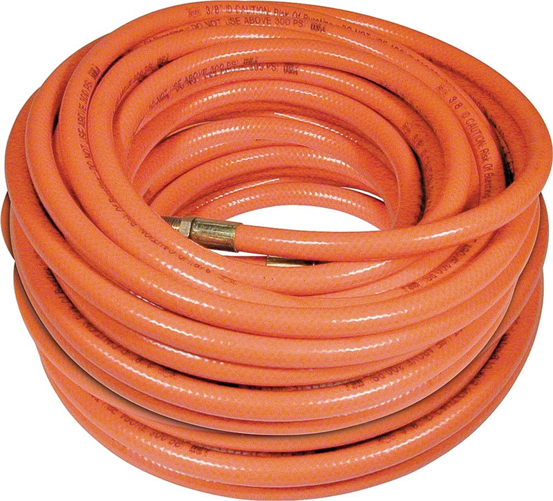 AMFLO Amflo 576-100A-5 Air Hose, 3/8 in OD, 100 ft L, MNPT, 300 psi Pressure, PVC, Orange TOOLS AMFLO