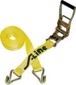 ANCRA Ancra 500 Series 557-WHK Strap, Ratchet Adjustment, 2 in W, 27 ft L, Polyester, Yellow, 3333 lb Working Load, Hook End AUTOMOTIVE ANCRA