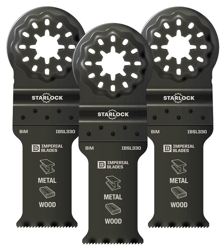 IMPERIAL BLADES Imperial Blades Starlock IBSL330-3 Standard Blade, Bi-Metal, 18 TPI, 3/PK TOOLS IMPERIAL BLADES
