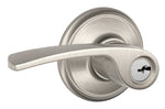 SCHLAGE LOCK Schlage F Series F51VMER619 Entry Lever, Mechanical Lock, Satin Nickel, Metal, Residential, 7/8 in Housing Dia, 2 Grade HARDWARE & FARM SUPPLIES SCHLAGE LOCK
