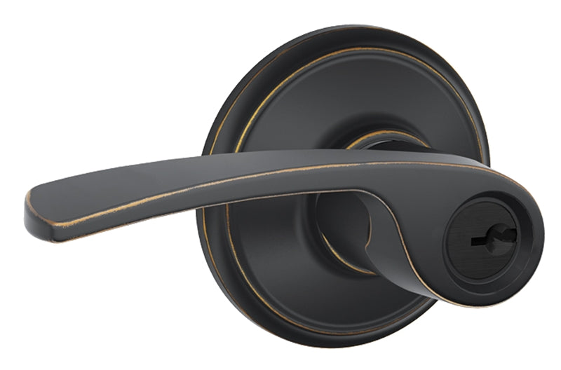 SCHLAGE LOCK Schlage F Series F51VMER716 Entry Lever, Mechanical Lock, Aged Bronze, Metal, Residential, 2 Grade HARDWARE & FARM SUPPLIES SCHLAGE LOCK