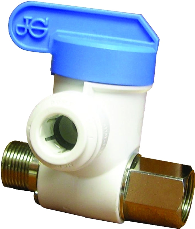 SHARKBITE John Guest ASVPP2LF Adapter Valve, 3/8 in Connection, Male Compression x Female Compression x Tube, 150 psi Pressure PLUMBING, HEATING & VENTILATION SHARKBITE