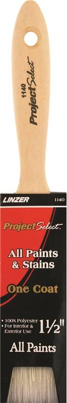 LINZER Linzer WC 1140-1.5 Paint Brush, 1-1/2 in W, 2-1/2 in L Bristle, Varnish Handle PAINT LINZER