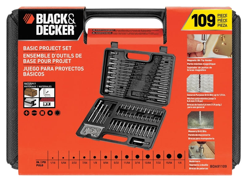 BLACK & DECKER Black+Decker BDA91109 Combination Drill Bit Set, 109-Piece TOOLS BLACK & DECKER