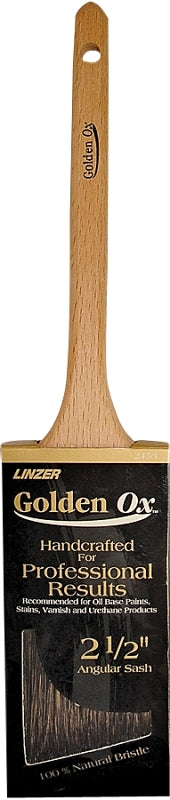 LINZER Linzer WC 2453-2.5 Paint Brush, 2-1/2 in W, 2-3/4 in L Bristle, China Bristle, Sash Handle PAINT LINZER