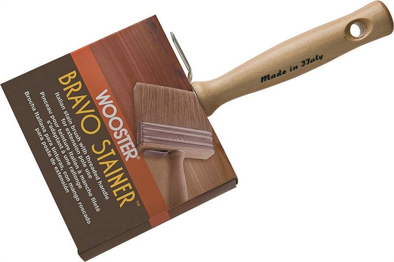 WOOSTER BRUSH Wooster F5116-4-3/4 Paint Brush, 4-3/4 in W, 2-3/4 in L Bristle, China Bristle, Threaded Handle PAINT WOOSTER BRUSH