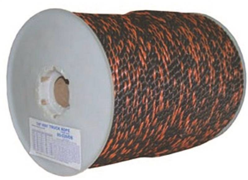 TW EVANS CORDAGE T.W. Evans Cordage 80-040OB Truck Rope, 3/4 in Dia, 600 ft L, Polypropylene, Black/Orange HARDWARE & FARM SUPPLIES TW EVANS CORDAGE