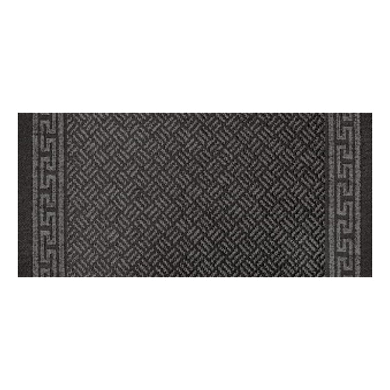 MULTY INDUSTRIES Multy Home MT1003657 Rug, 60 ft L, 26 in W, Runner, Greek Key Pattern, Polyester Rug, Gray HOUSEWARES MULTY INDUSTRIES
