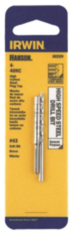 IRWIN Irwin HANSON 80209 Tap and Drill Bit Set, HCS/HSS TOOLS IRWIN