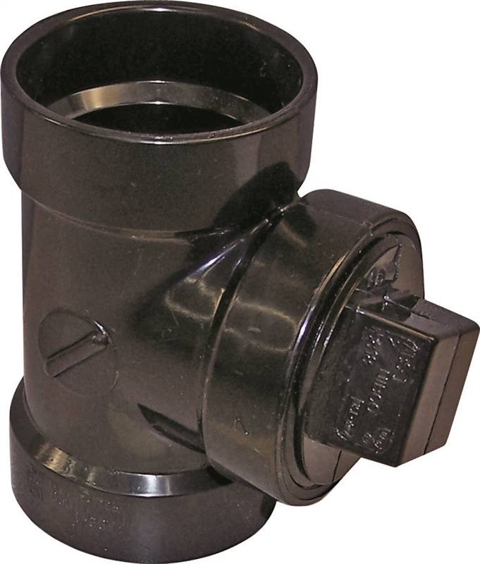 IPEX USA LLC-CANPLAS Canplas 102114ABC Test Pipe Tee, 1-1/2 in, Hub x FIP, ABS, Black LAWN & GARDEN IPEX USA LLC-CANPLAS