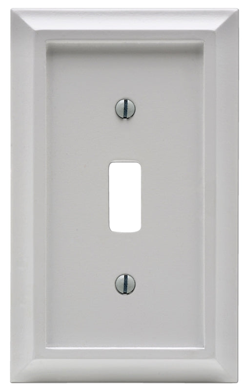 AMERELLE Amerelle 2040TW Wallplate, Decorative, 1-Gang, Wood, White ELECTRICAL AMERELLE